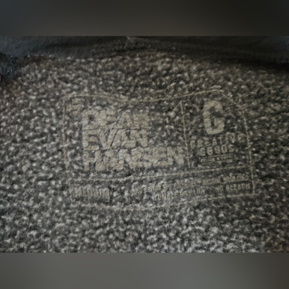 Dear Evan Hansen Broadway Musical Zip-Up Hoodie Medium Grey - Picture 4 of 4